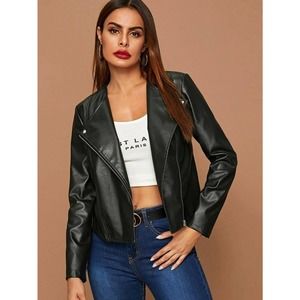 SHEIN Leather Jackets for Women - Poshmark
